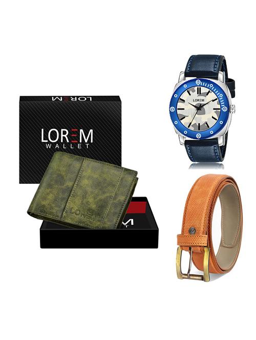 belt, wallet & watch gift combo - 19365348 - Very Small Image - 1