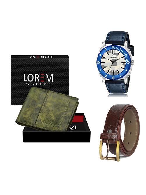 belt, wallet & watch gift combo - 19365350 - Very Small Image - 1