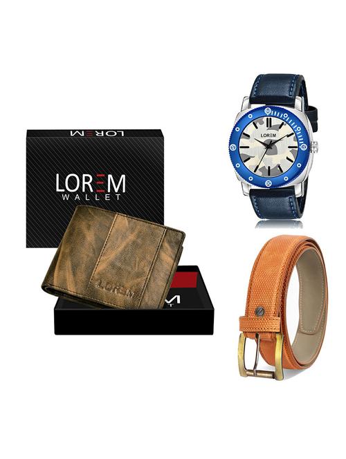 belt, wallet & watch gift combo - 19365354 - Very Small Image - 1