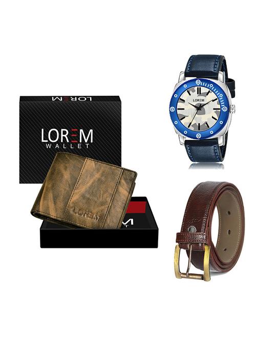 belt, wallet & watch gift combo - 19365356 - Very Small Image - 1