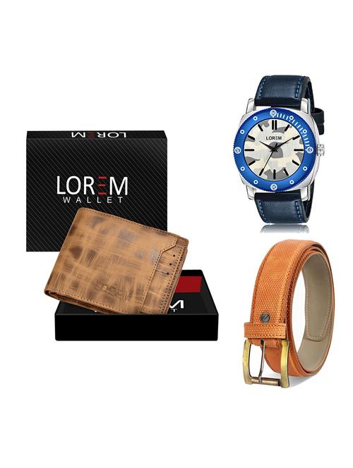 belt, wallet & watch gift combo - 19365357 - Very Small Image - 1
