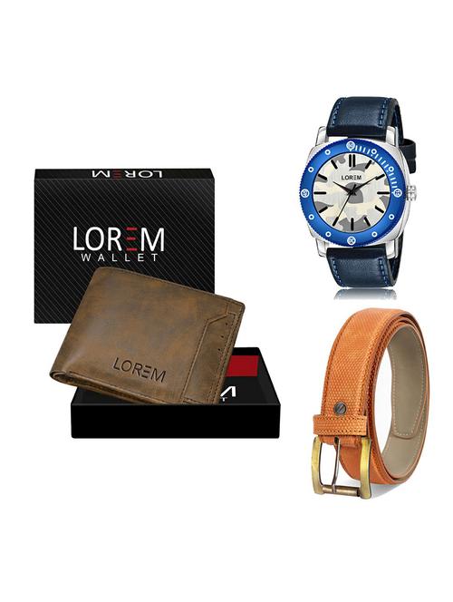 belt, wallet & watch gift combo - 19365366 - Very Small Image - 1