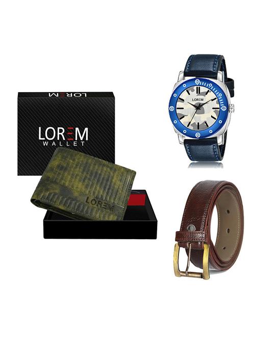 belt, wallet & watch gift combo - 19365386 - Very Small Image - 1