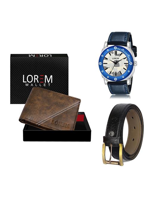 belt, wallet & watch gift combo - 19365391 - Very Small Image - 1