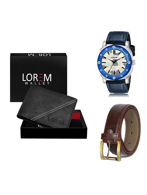 belt, wallet & watch gift combo - 19365401 - Very Small Image - 1