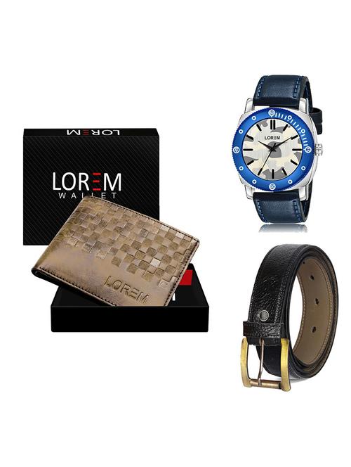 belt, wallet & watch gift combo - 19365403 - Very Small Image - 1