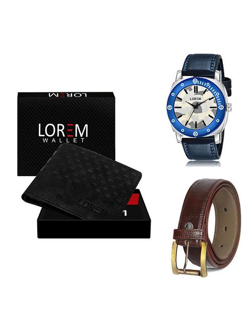 belt, wallet & watch gift combo - 19365413 - Very Small Image - 1