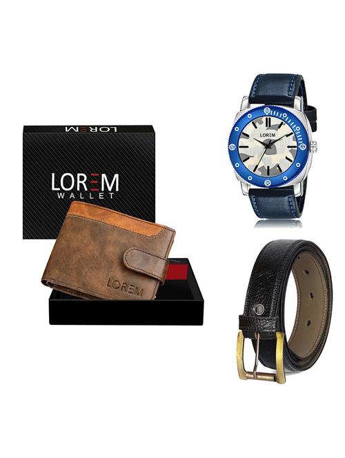belt, wallet & watch gift combo - 19365427 - Very Small Image - 1