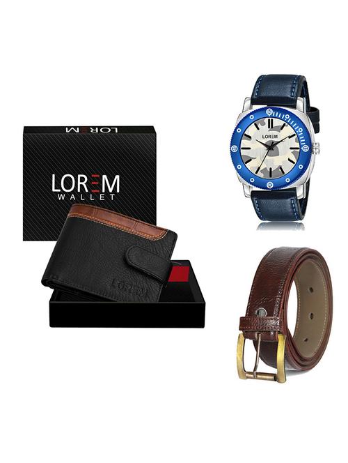 belt, wallet & watch gift combo - 19365431 - Very Small Image - 1