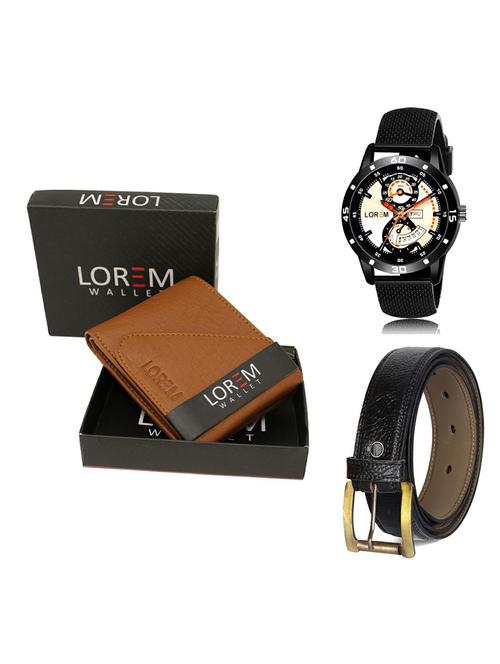 belt, wallet & watch gift combo - 19365571 - Very Small Image - 1