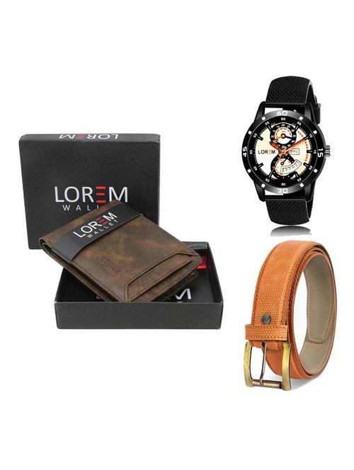 belt, wallet & watch gift combo - 19365579 - Very Small Image - 1