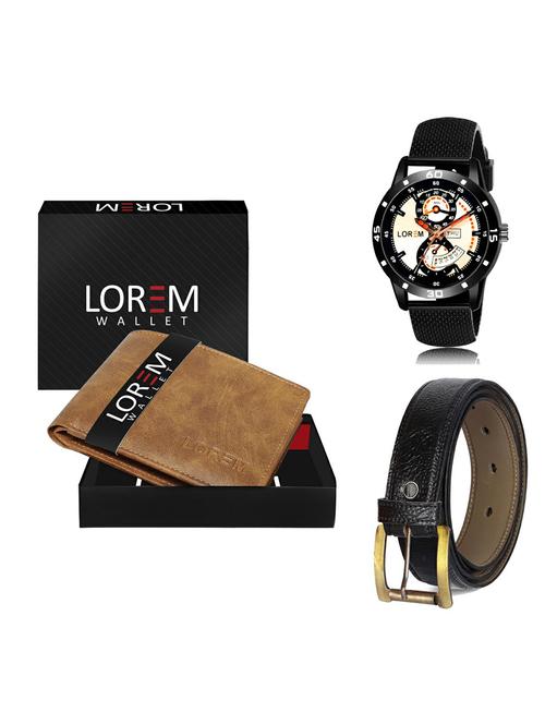 belt, wallet & watch gift combo - 19365604 - Very Small Image - 1