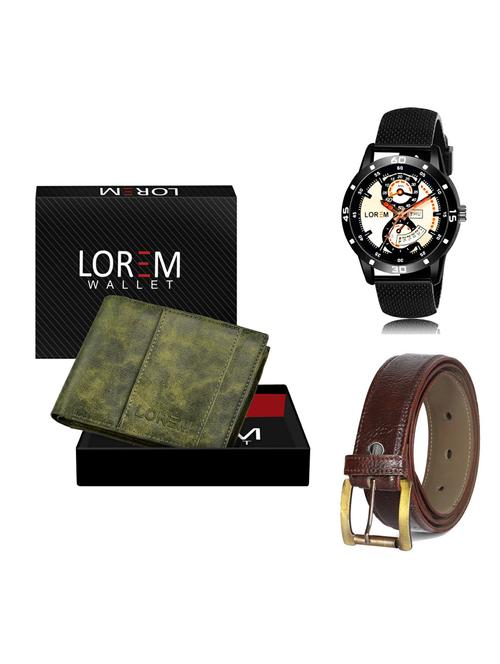 belt, wallet & watch gift combo - 19365620 - Very Small Image - 1
