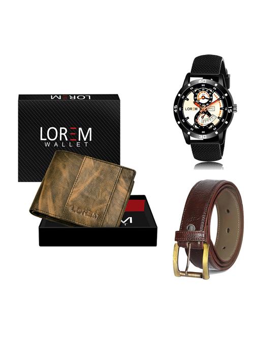belt, wallet & watch gift combo - 19365626 - Very Small Image - 1