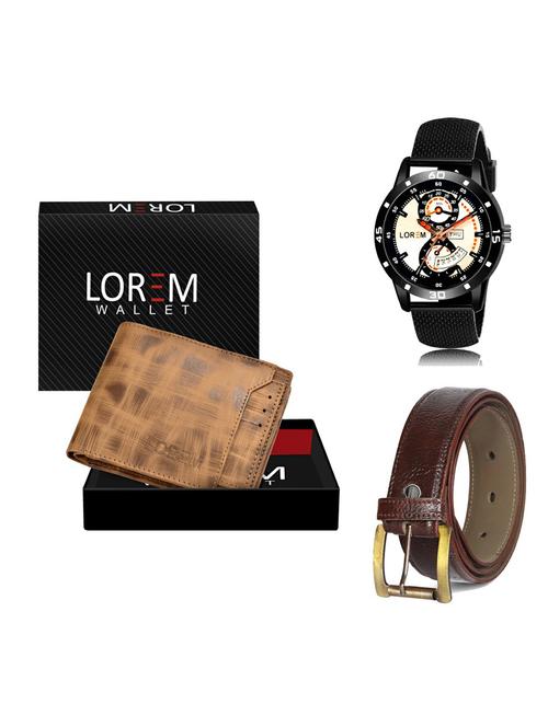 belt, wallet & watch gift combo - 19365629 - Very Small Image - 1