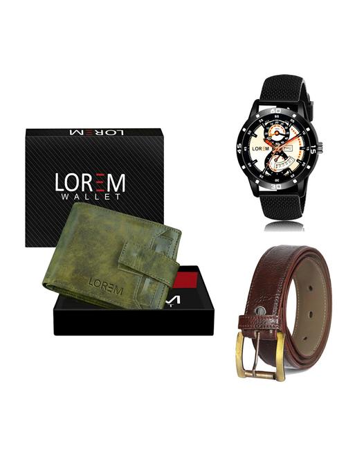 belt, wallet & watch gift combo - 19365632 - Very Small Image - 1