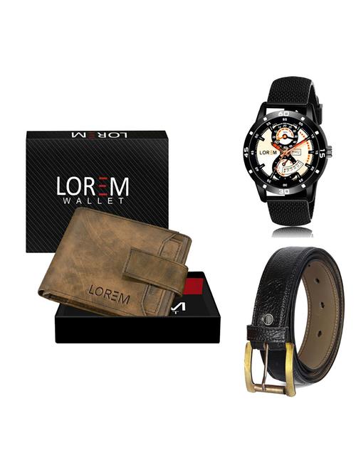 belt, wallet & watch gift combo - 19365634 - Very Small Image - 1