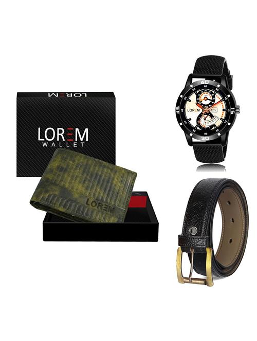 belt, wallet & watch gift combo - 19365655 - Very Small Image - 1