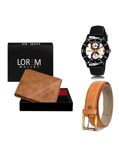 belt, wallet & watch gift combo - 19365663 - Very Small Image - 1