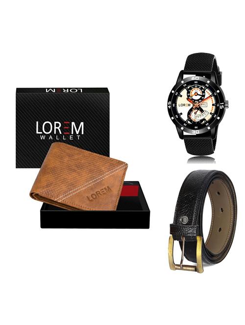 belt, wallet & watch gift combo - 19365664 - Very Small Image - 1