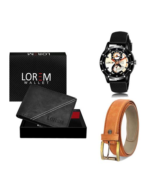 belt, wallet & watch gift combo - 19365669 - Very Small Image - 1