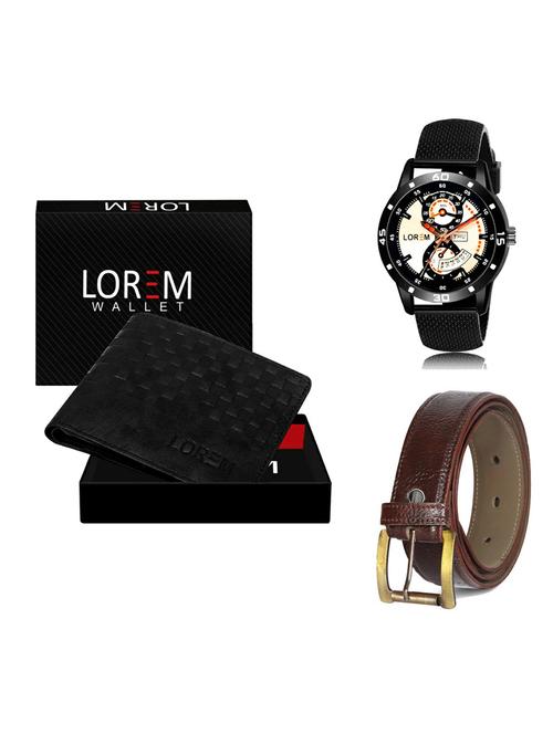 belt, wallet & watch gift combo - 19365683 - Very Small Image - 1