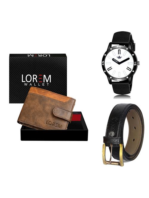 belt, wallet & watch gift combo - 19365832 - Very Small Image - 1