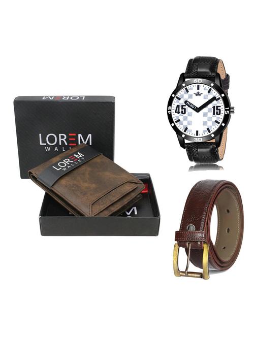 belt, wallet & watch gift combo - 19365851 - Very Small Image - 1