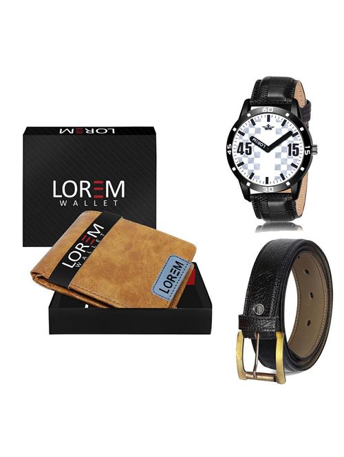 belt, wallet & watch gift combo - 19365868 - Very Small Image - 1