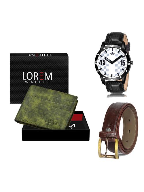 belt, wallet & watch gift combo - 19365887 - Very Small Image - 1