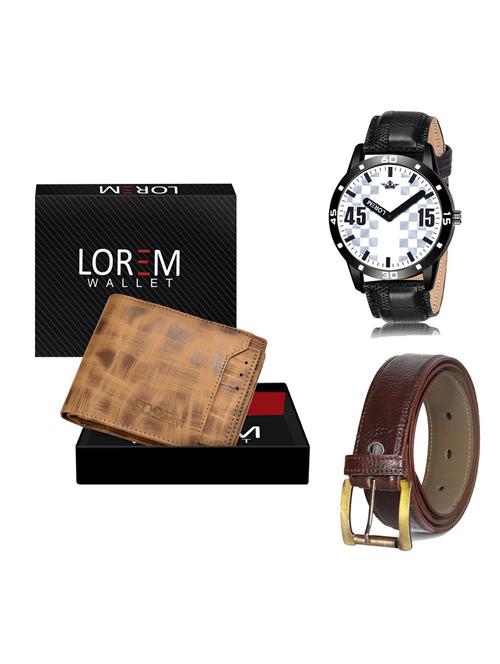 belt, wallet & watch gift combo - 19365899 - Very Small Image - 1