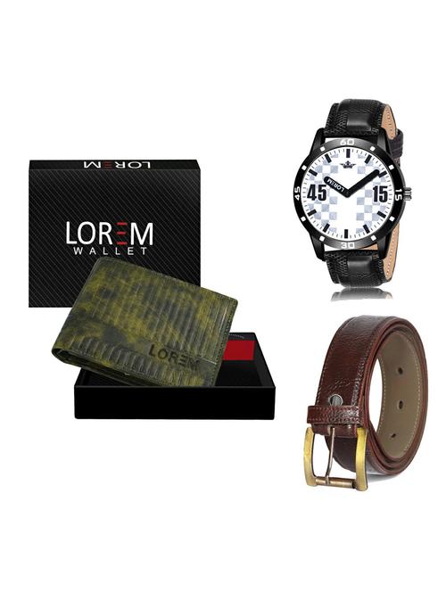 belt, wallet & watch gift combo - 19365926 - Very Small Image - 1