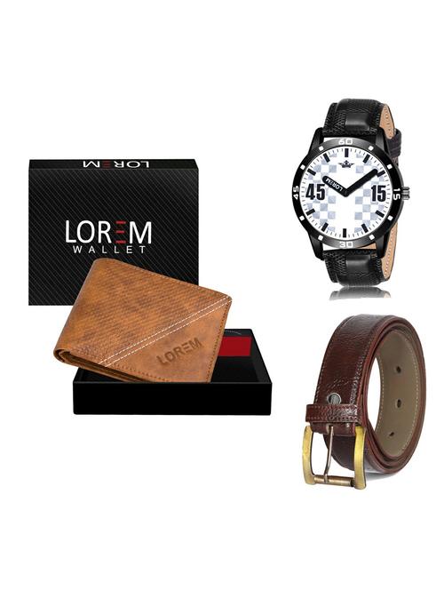 belt, wallet & watch gift combo - 19365935 - Very Small Image - 1