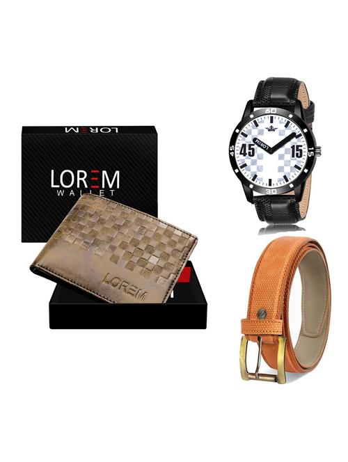belt, wallet & watch gift combo - 19365942 - Very Small Image - 1