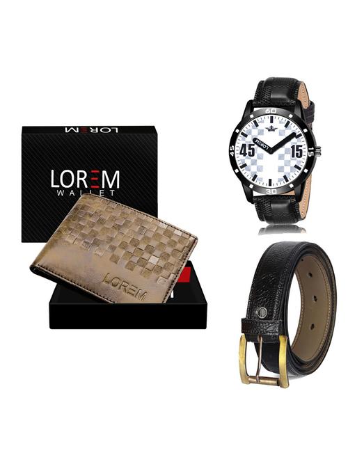 belt, wallet & watch gift combo - 19365943 - Very Small Image - 1
