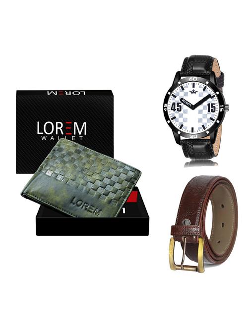 belt, wallet & watch gift combo - 19365950 - Very Small Image - 1