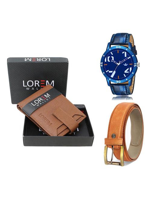 belt, wallet & watch gift combo - 19365999 - Very Small Image - 1