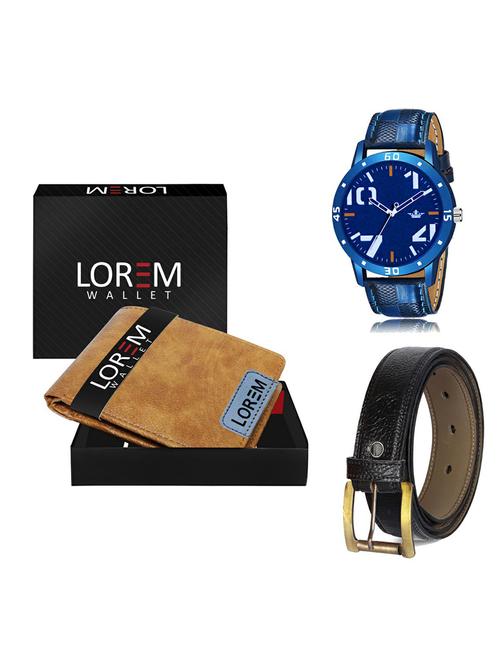 belt, wallet & watch gift combo - 19366003 - Very Small Image - 1