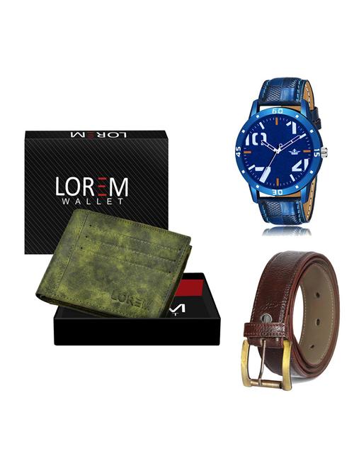 belt, wallet & watch gift combo - 19366022 - Very Small Image - 1