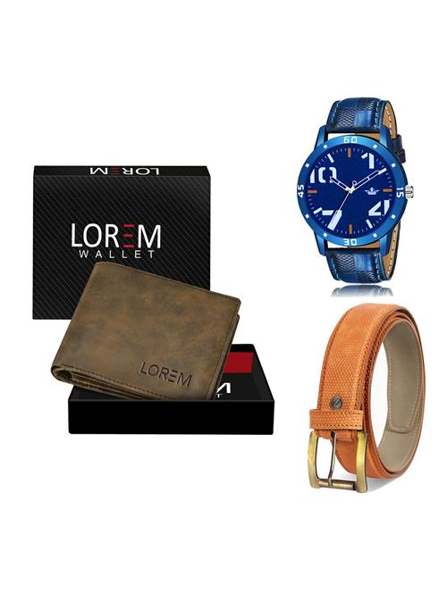 belt, wallet & watch gift combo - 19366044 - Very Small Image - 1