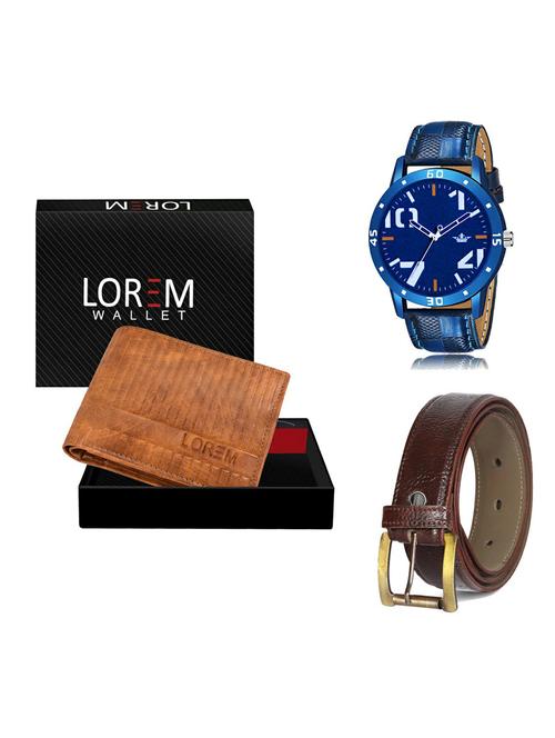 belt, wallet & watch gift combo - 19366058 - Very Small Image - 1