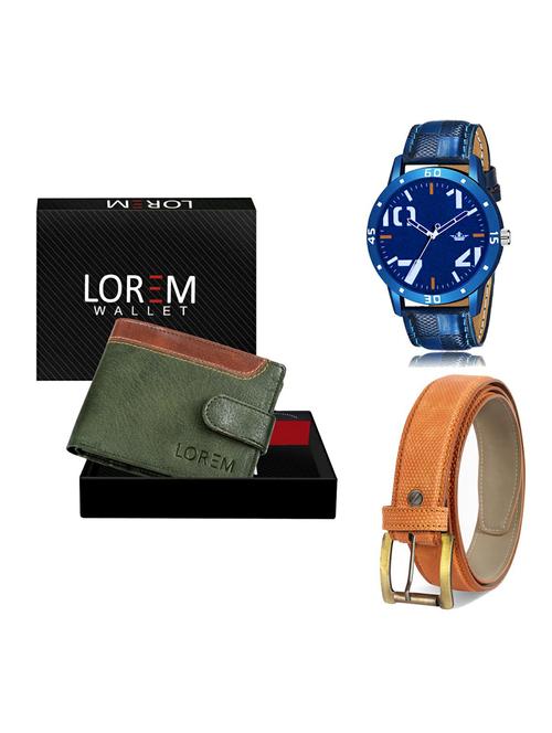 belt, wallet & watch gift combo - 19366107 - Very Small Image - 1