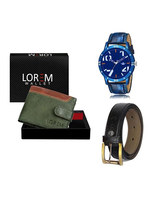 belt, wallet & watch gift combo - 19366108 - Very Small Image - 1
