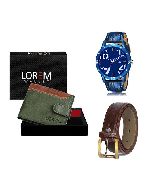belt, wallet & watch gift combo - 19366109 - Very Small Image - 1