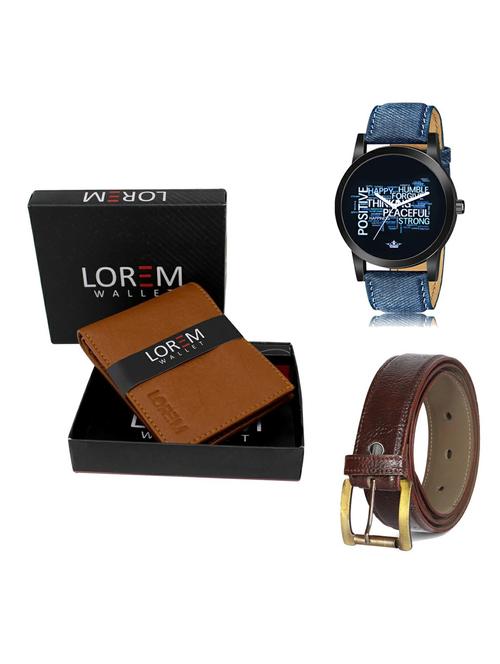 belt, wallet & watch gift combo - 19366115 - Very Small Image - 1