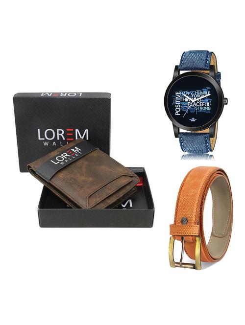 belt, wallet & watch gift combo - 19366119 - Very Small Image - 1