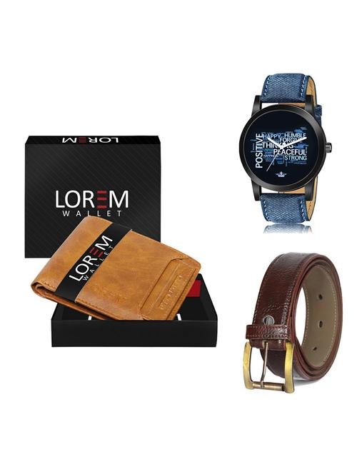 belt, wallet & watch gift combo - 19366124 - Very Small Image - 1