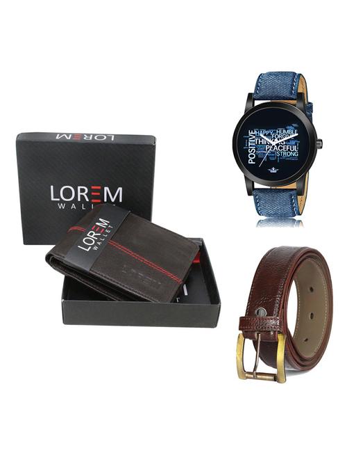 belt, wallet & watch gift combo - 19366127 - Very Small Image - 1