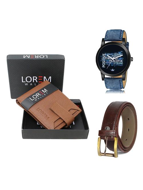 belt, wallet & watch gift combo - 19366136 - Very Small Image - 1