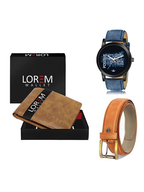 belt, wallet & watch gift combo - 19366143 - Very Small Image - 1